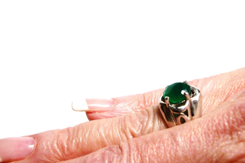 Freeform Sea Green Chalcedony Ring