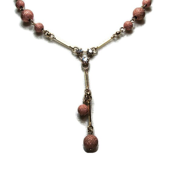 Just reduced, Vintage necklace set, rosetone y ne… - image 3
