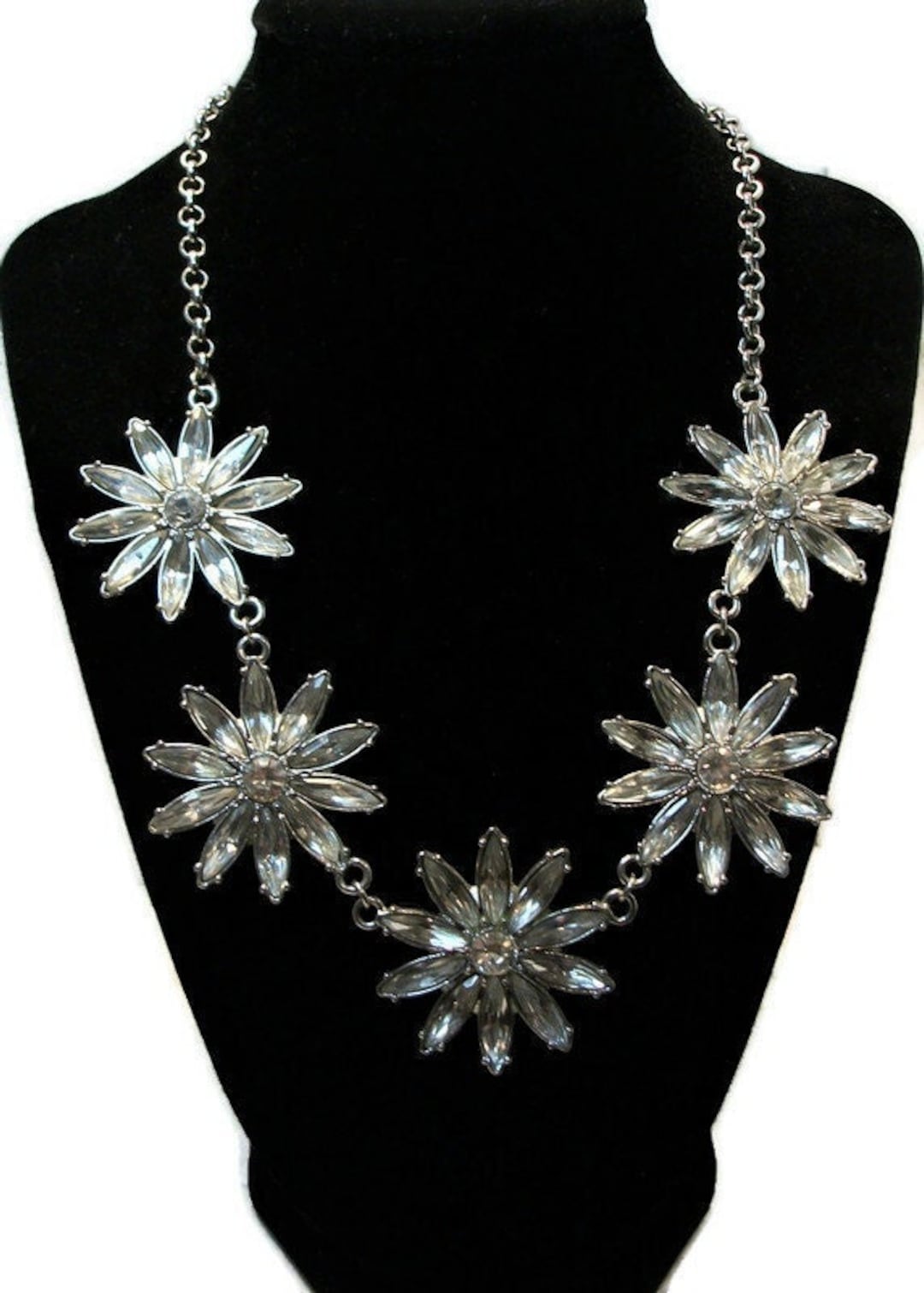 Aimée crystal-embellished faux-flower necklace