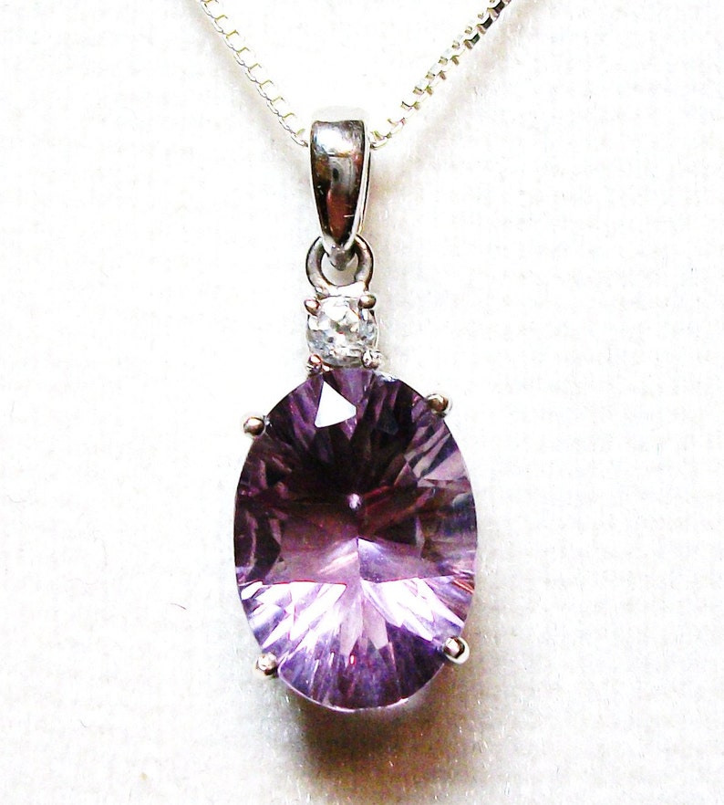 Fluorite pendant, purple pendant, purple necklace, Date Night image 1
