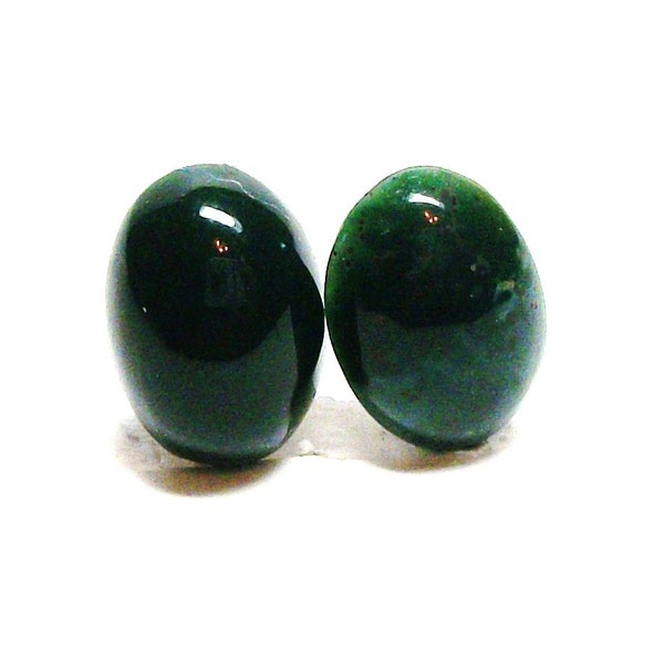 Blood stone, blood stone cabs, cabochon, matching cabs, green,  jewelry supplies,  jewelry making, "Green eyed lady"