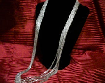 Rare Deadstock, Vintage Y2K, Multi-Strand, Statement Necklace,  New on Original, JCPenney Card, Made in USA,
