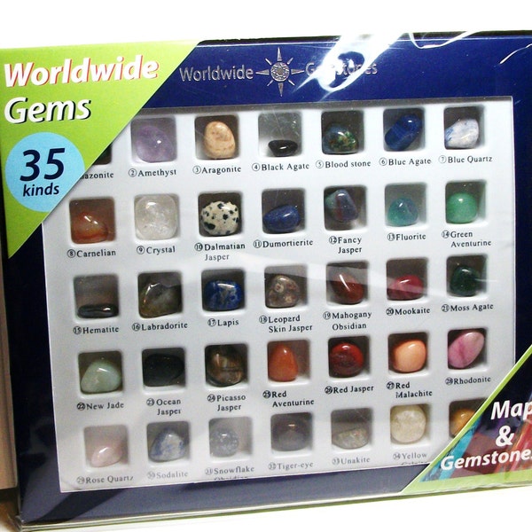 Cabochons, collection cabochon, pierres précieuses dans le monde entier, starter kit de bijou, cartes du monde, rouge, noir vert, jaune, Rose bleu, bijoux, « Cabochon rond aller »