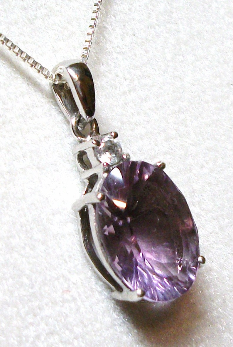 Fluorite pendant, purple pendant, purple necklace, Date Night image 3