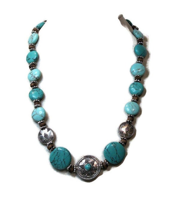 Vintage turquoise, faux turquoise, turquoise jewe… - image 2