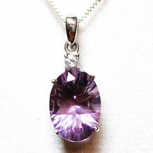 Fluorite pendant, purple pendant, purple necklace, Date Night image 2