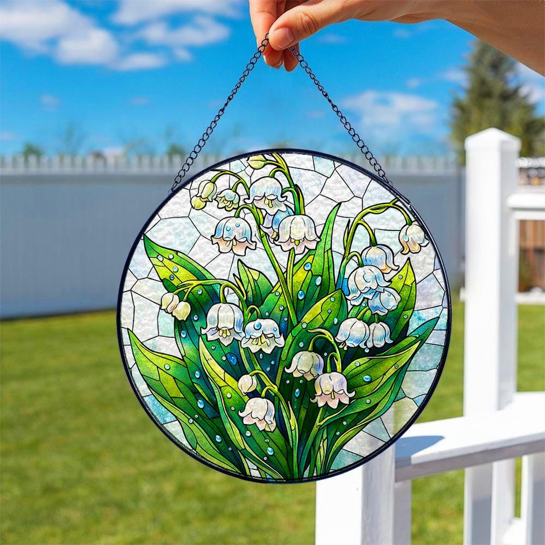 Stained Glass Lily of the Valley Flower Suncatcher Mother's Day Gift ...