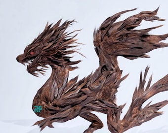 手作り流木ドラゴン彫刻：アクアスケープ水槽装飾 - Etsy 日本