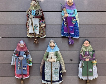 Handmade Kitchen Witch Doll | Good Luck Charm for Cooks | Hanging Figurine | Unique Housewarming Gift