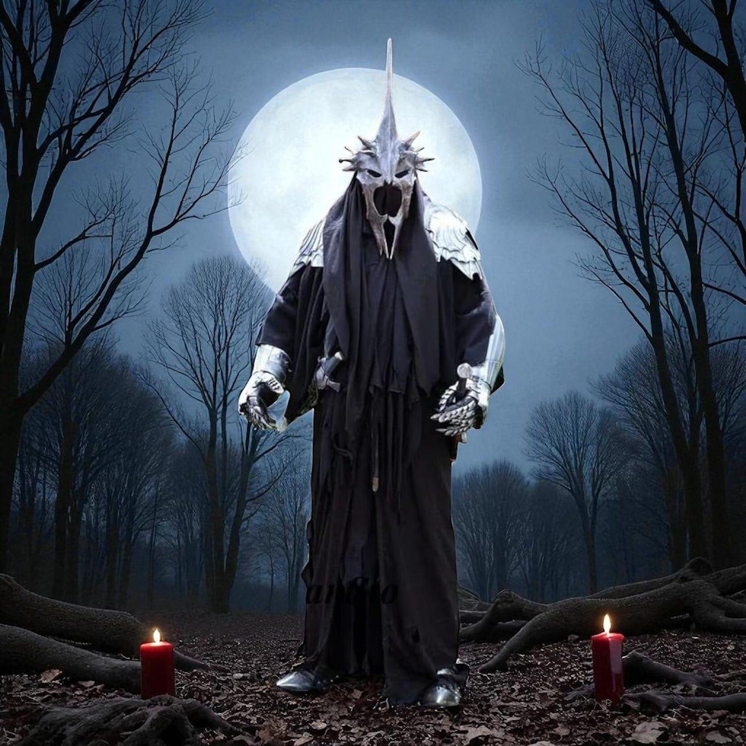 Ring Wraith Costume Nazgul Full Costume/grim Reaper Long Cape Ring ...
