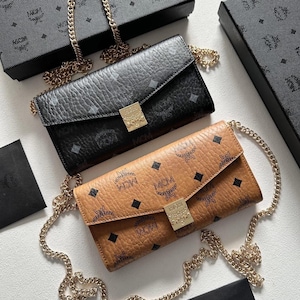 MCM monogram leren kettingtas echt lederen crossbody schoudertas MCM luxe designer minitas streetwear mode cadeau voor haar