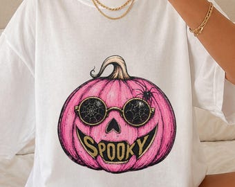 Pink Pumpkin Png, Spooky Png, Halloween Fall Spooky Png, Pink Halloween Png, Halloween Png, Vintage Halloween Png, Spooky Season Png