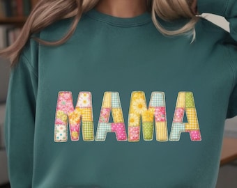 Mama Patchwork Png, Patchwork Png, Vintage Mama Png, Mama Letters Png, Mothers Day Png, Trendy Mom Design, Shirts for Mothers Day Png