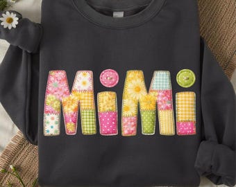 Mini Png, Wife Floral Png, Mimi Sublimation Design, Mimi Prints for Tshirt, Mimi Spring Svg, Mini Patchwork Png, Floral Mimi Png,