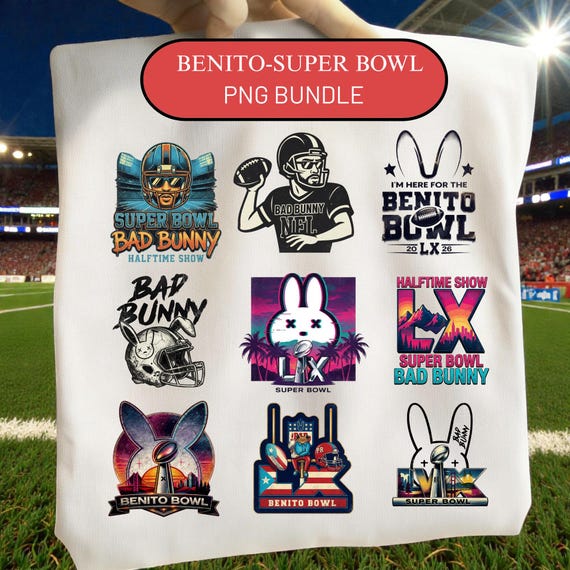 Benito Bowl PNG Bundle, Bad Bunny Super Bowl Png, Super Bowl png, Bunny Bowl Png Svg, Bad Bunny Super Bowl, Super Bowl Bad Bunny shirt