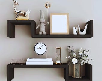 Modernes schwebendes Wandregal: Minimalistisches dekoratives Regal (2er-Set)