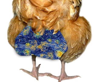 Blue and Yellow Swirls Adjustable Chicken Diaper