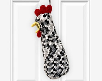 Speckled Crochet Chicken Grocery/Plastic Bag Holder