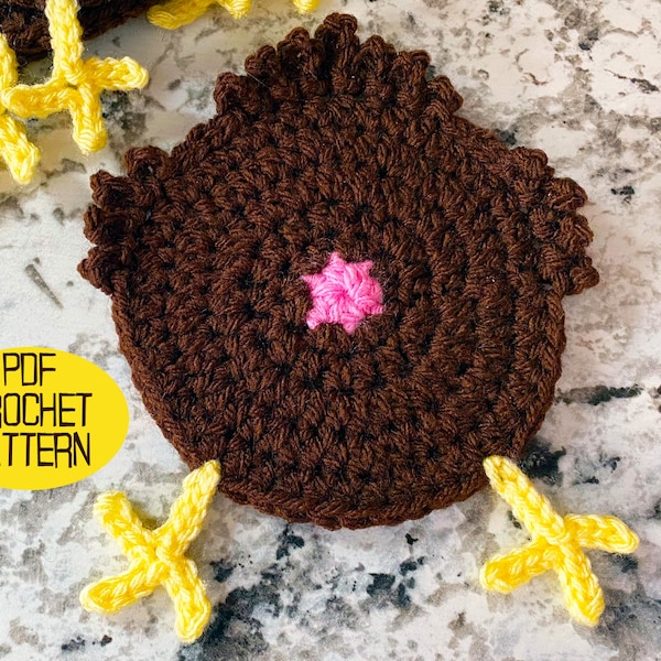 Crochet PDF Pattern for Chicken Butt Coaster - Instant Download