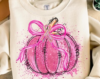 Breast Cancer Pumpkin Png, Breast Cancer Bow Png, Pink ribbon Png, Pumpkin Faux Glitter Png, Breast Cancer Awareness Png, Pink Pumpkin Bow