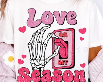 Love Season Valentine Png, Preppy Valentine Png, Valentines Day Design Png, Retro Girly Valentine Shirt Png, Trendy Valentine Gift Design