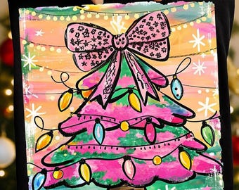Colorful Coquette Christmas Tree Png, Preppy Christmas Png, Merry Christmas Bow Png, Pink Christmas Tree Png, Christmas Girly Shirt Png