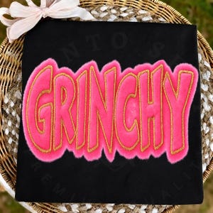 Glitter Christmas Grinchy Png, Pink Christmas Png, Christmas Movie Png, Girly Christmas Png, Christmas Cartoon Png, Christmas Chenille Png image 3