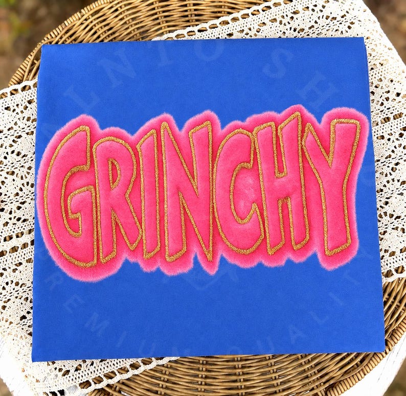 Glitter Christmas Grinchy Png, Pink Christmas Png, Christmas Movie Png, Girly Christmas Png, Christmas Cartoon Png, Christmas Chenille Png image 7