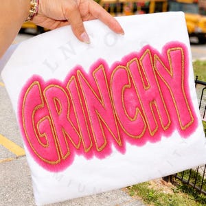 Glitter Christmas Grinchy Png, Pink Christmas Png, Christmas Movie Png, Girly Christmas Png, Christmas Cartoon Png, Christmas Chenille Png image 9