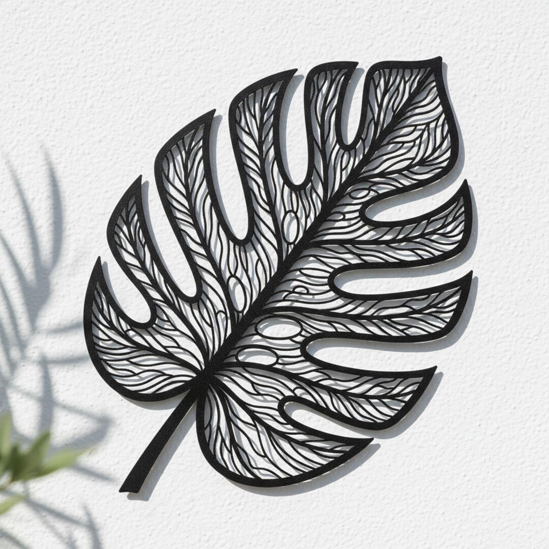 Monstera Leaf Metal Wall Art, Tropical Decor - Etsy
