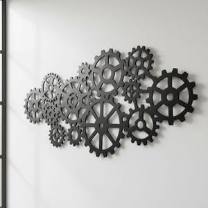 Industrial Zahnrad Wandkunst - Metall Zahnrad Dekor für Büro & Wohnzimmer