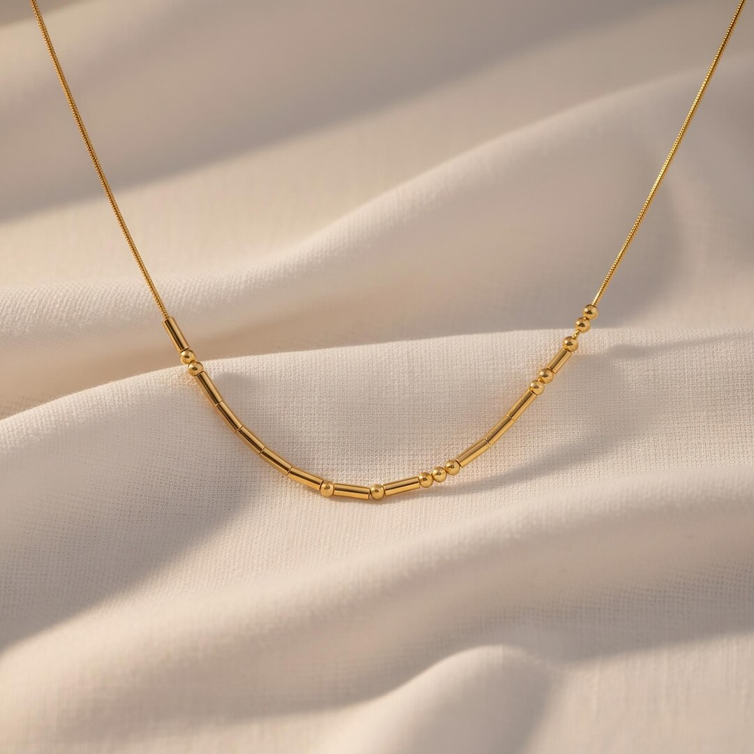 Custom Hidden Message Necklace, 925 Sterling Silver Morse Code Necklace ...