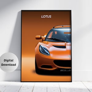 Plaque métal Lotus Elise light is right déco garage Lotus artwork Chris