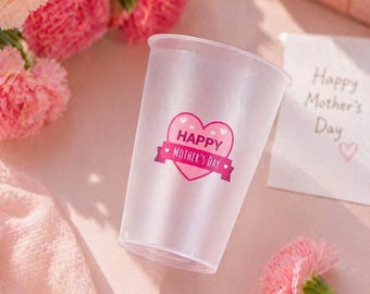 Personalized Photo Frosted Cups, Mother’s Day Gift, Family Celebration