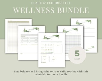 Self-Care Wellness Planner: Daily Mood & Sleep Tracker (Digital PDF A4)