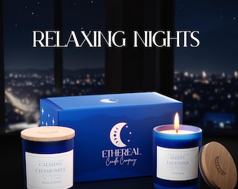 Sleep Aromatherapy Candles | Sleep Candle Gift Set | Toxin Free | Plastic Free Luxury Premium Candles | Gift Box | Gifts for him and her