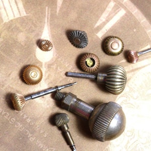 1 Vintage Brass Crown Watch Part