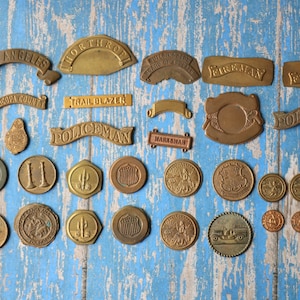 1 Antique Victorian Era Brass Stamping with Flat Back