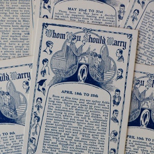 1 Vintage Penny Arcade 'Who You Should Marry' Kaart