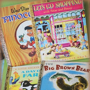 1 Vintage 1940&#39;s, 1950&#39;s or 1960&#39;s Little Golden Book - 12 CHOICES