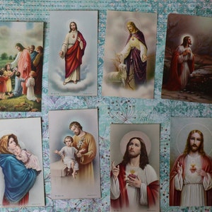 1 carte vierge vintage de prière religieuse ou de funérailles