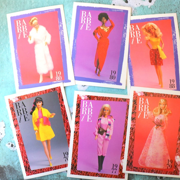 1 Vintage Collectible Fashion Card - choice of 1980's, 1970's or 1960's