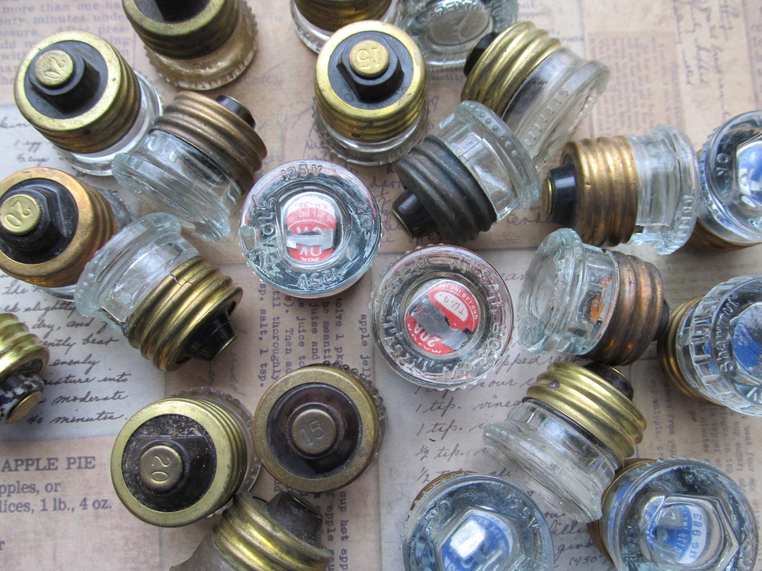 2 Vintage Glass Fuses Etsy