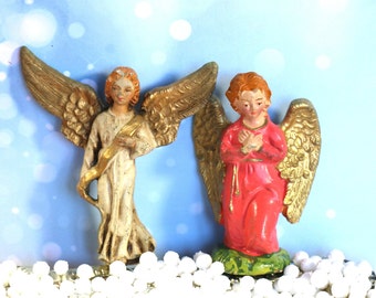 1 Vintage Chalkware Nativity Angel Figurine