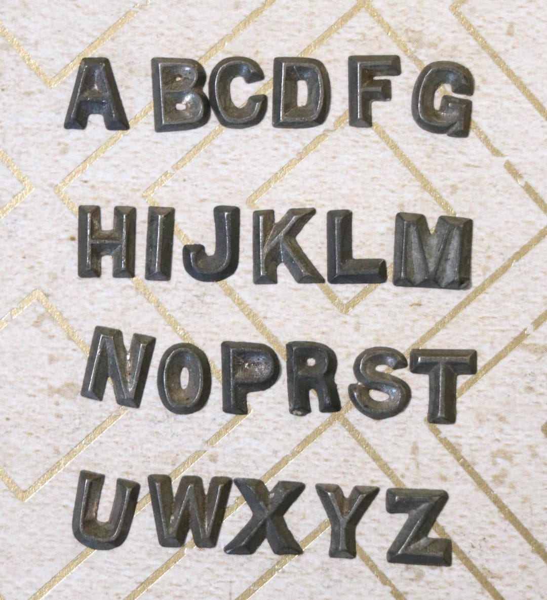 One Inch Metal Letters 1 Vintage Tiny Metal Letter - Etsy