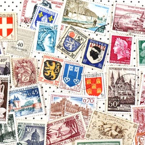 5 zabytkowych francuskich znaczków pocztowych