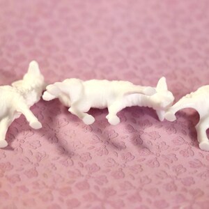 3 Vintage Miniature Plastic Sheep image 3