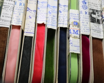 1 Yard Vintage Rayon Velvet Ribbon