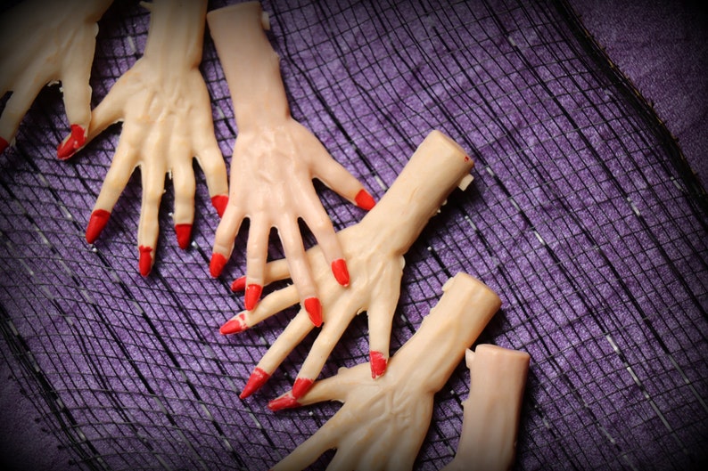 1 Vintage Creepy Halloween Witch Hand