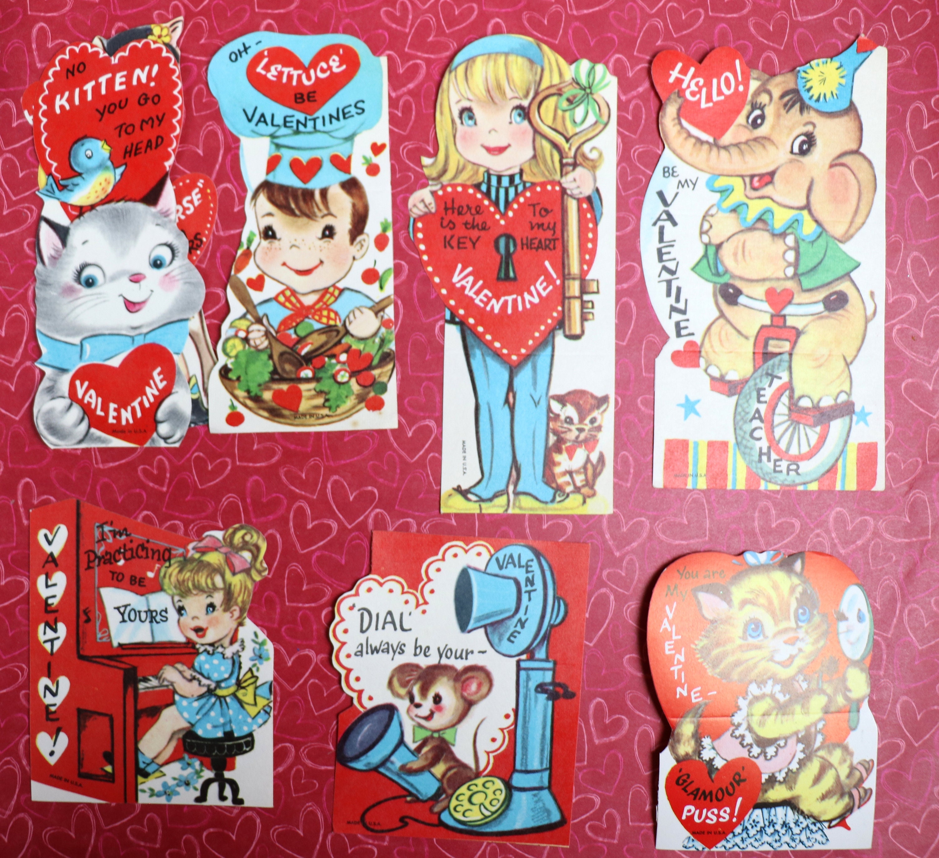 1 Vintage 1960's Unused Valentine's Day Card - Etsy